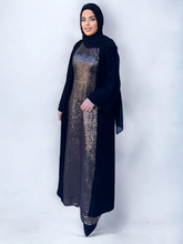 Load image into Gallery viewer, Amal Sequin Abaya - Copper on Black