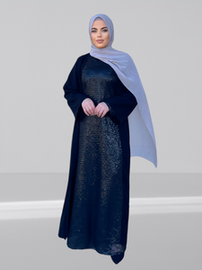 Amal Sequin Abaya -Black