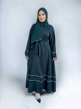 Load image into Gallery viewer, Iris Lux Abaya Dress  - Dark Forest Green