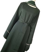 Load image into Gallery viewer, Iris Lux Abaya Dress  - Dark Forest Green