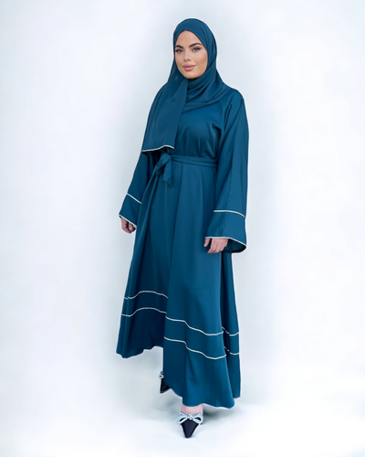 Iris Lux Abaya Dress  - Teal