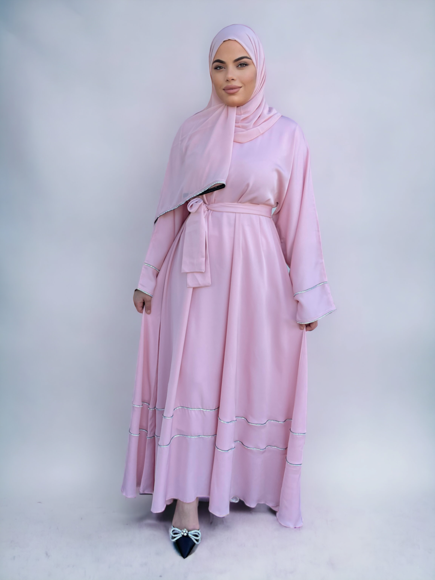 Iris Lux Abaya Dress Pastel Pink