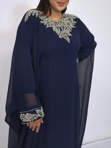 Zimal Kaftan - Navy Blue