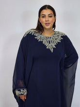 Load image into Gallery viewer, Zimal Kaftan - Navy Blue