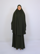 Load image into Gallery viewer, Jilbab and Abaya set- Olive Green