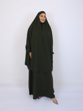 Load image into Gallery viewer, Jilbab and Abaya set- Olive Green