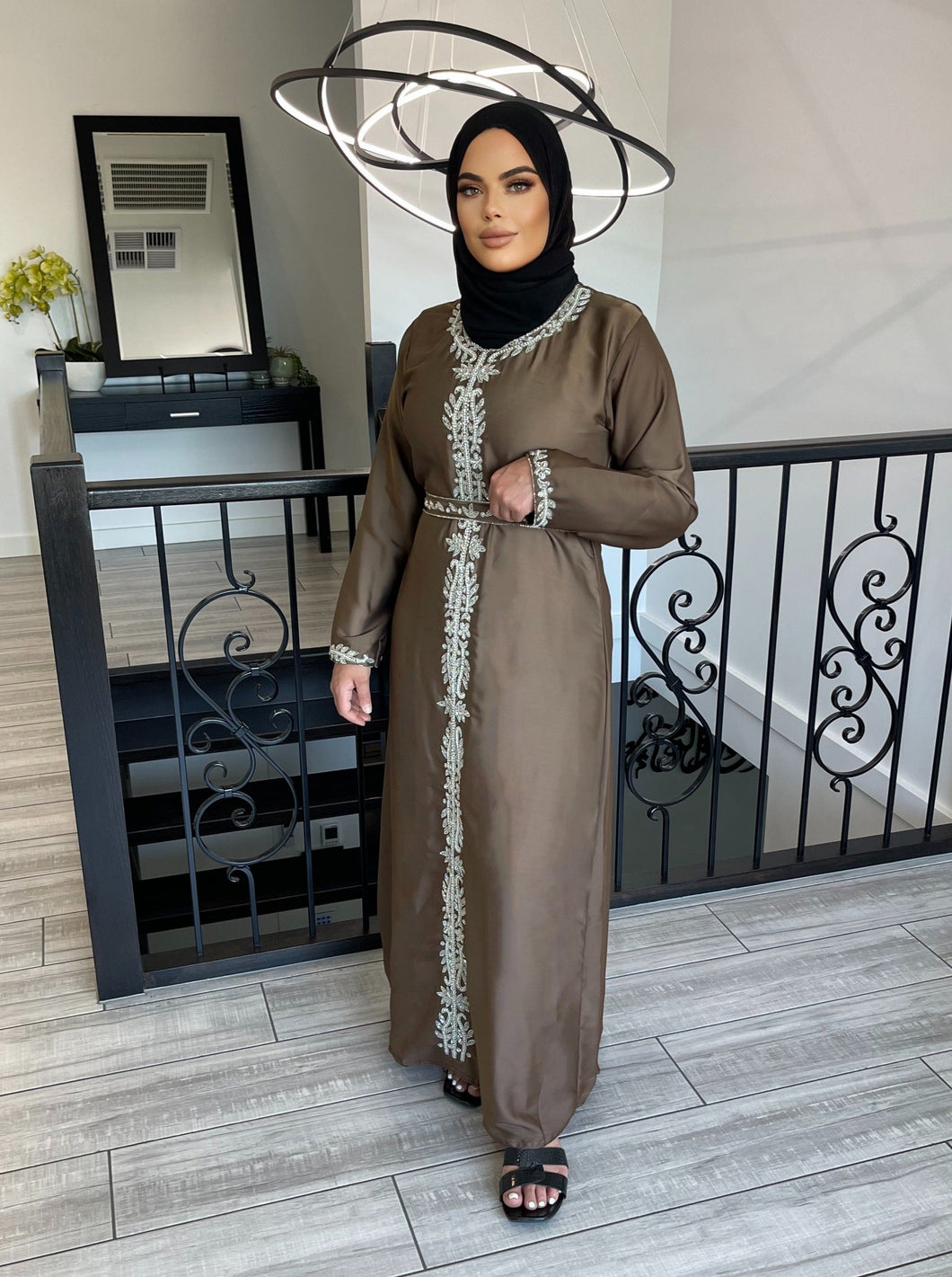 Huda Takshita Dress- Mocha