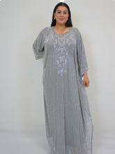 Load image into Gallery viewer, Bella Evening Kaftan -Grey