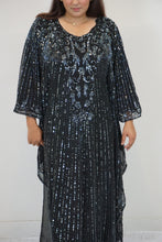 Load image into Gallery viewer, Bella Evening Kaftan -Black