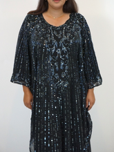 Load image into Gallery viewer, Bella Evening Kaftan -Black