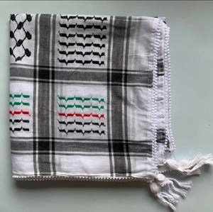 Palestinian Scarf -cotton woven tri colour