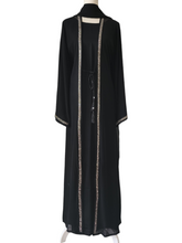 Load image into Gallery viewer, Diamante&#39;  Lux Abaya Set - Black (3 piece Set)