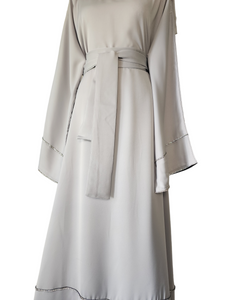 Iris Lux Abaya Dress  - Pastel Grey