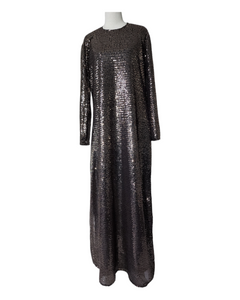 Amal Sequin Abaya - Copper on Black