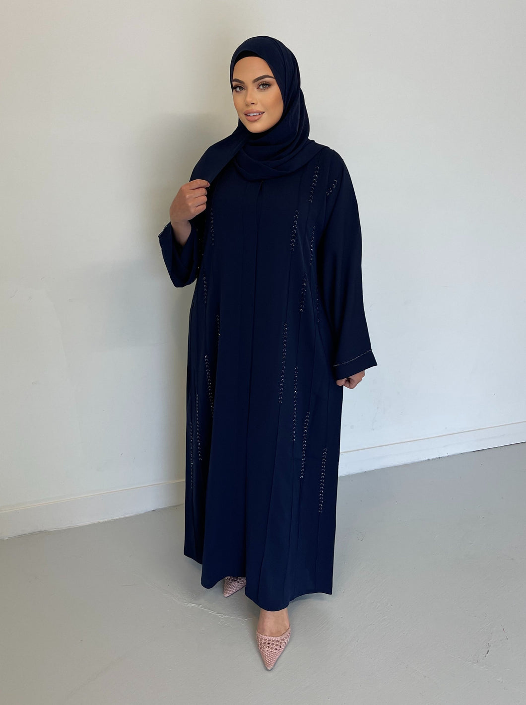 MILA ABAYA- NAVY BLUE  - U.A.E