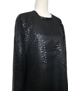 Amal Sequin Abaya -Black