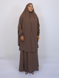 Jilbab and Abaya set- Mocha