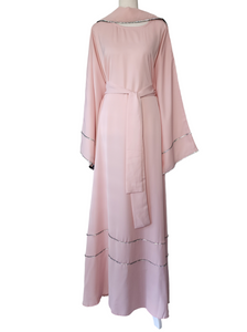 Iris Lux Abaya Dress  - Pastel Pink