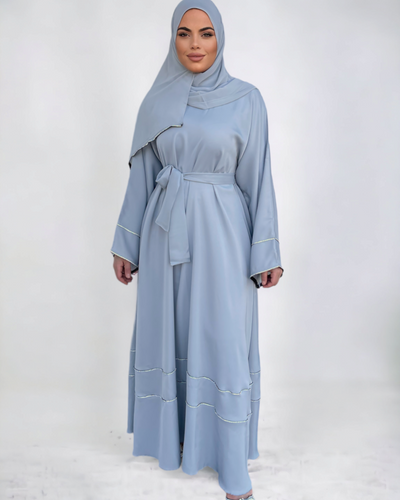 Iris Lux Abaya Dress  - Pastel Grey