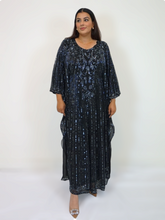 Load image into Gallery viewer, Bella Evening Kaftan -Black