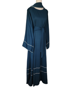 Iris Lux Abaya Dress  - Teal