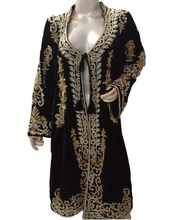 Load image into Gallery viewer, LAYLA ROYAL VELVET CARDIGAN - BLACK