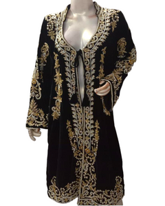 LAYLA ROYAL VELVET CARDIGAN - BLACK