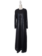 Load image into Gallery viewer, Amal Sequin Abaya -Black