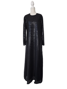 Amal Sequin Abaya -Black