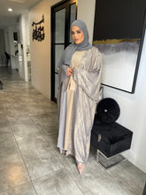 Load image into Gallery viewer, Shimmer Abaya set  - Grey