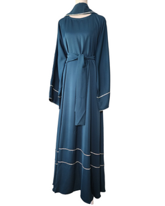 Iris Lux Abaya Dress  - Teal