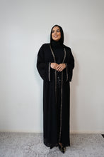 Load image into Gallery viewer, Diamante&#39;  Lux Abaya Set - Black (3 piece Set)