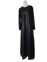 Load image into Gallery viewer, Amal Sequin Abaya -Black