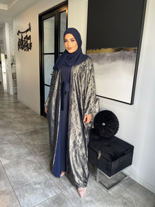 Shimmer Abaya set  - Midnight Blue