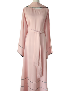 Iris Lux Abaya Dress  - Pastel Pink