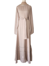 Load image into Gallery viewer, Iris Lux Abaya Dress  - Nude Tan