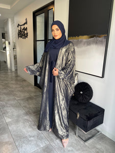 Shimmer Abaya set  - Midnight Blue