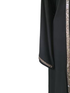 Diamante'  Lux Abaya Set - Black (3 piece Set)