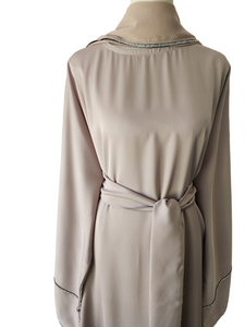 Iris Lux Abaya Dress  - Nude Tan