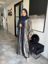 Load image into Gallery viewer, Shimmer Abaya set  - Midnight Blue