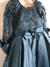 Load image into Gallery viewer, Teal Silk Princess Gown/ Frock