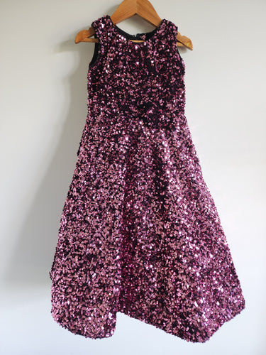 Sequins Girls Frock/Dress - Pink