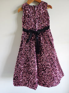 Sequins Girls Frock/Dress - Pink