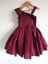 Load image into Gallery viewer, Maroon off-shoulder dress/ Frock