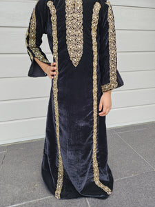 Kids Amara Velvet Abaya