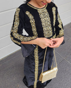 Kids Amara Velvet Abaya