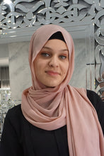 Load image into Gallery viewer, Turkish Chiffon Hijabs -Rosy peach Nude