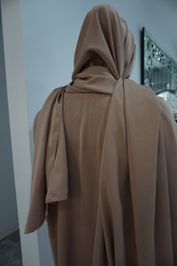 Prayer /Umrah Abaya with attatched shawl-U.A.E - Nude