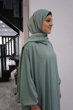 Load image into Gallery viewer, Prayer Abaya with attatched shawl-U.A.E - Jade Green