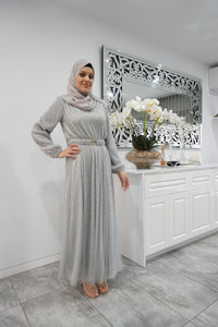 Venice Shimmer Dress- Silver